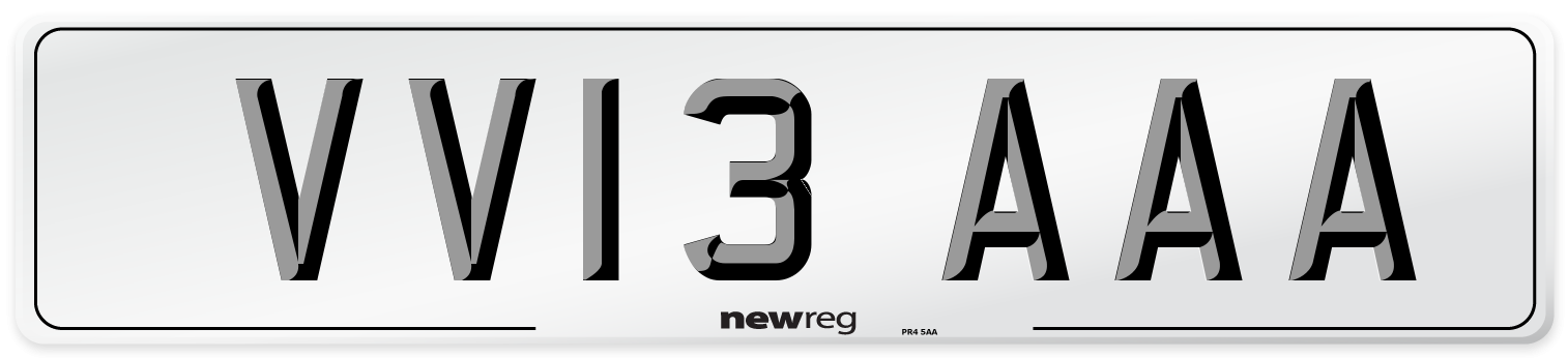 VV13 AAA Number Plate from New Reg